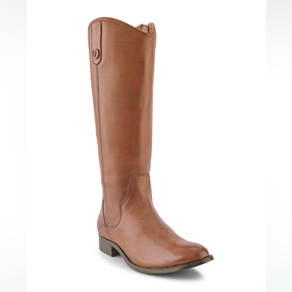 Frye boots with zipper- Women’s 8, Cognac